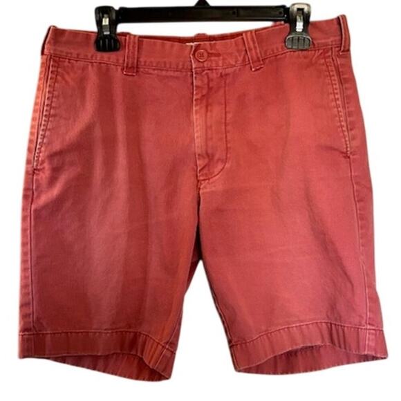 J. Crew 100% Cotton Coral Pink 9 in Bermuda Flat Front Short, size 33 - Picture 1 of 5